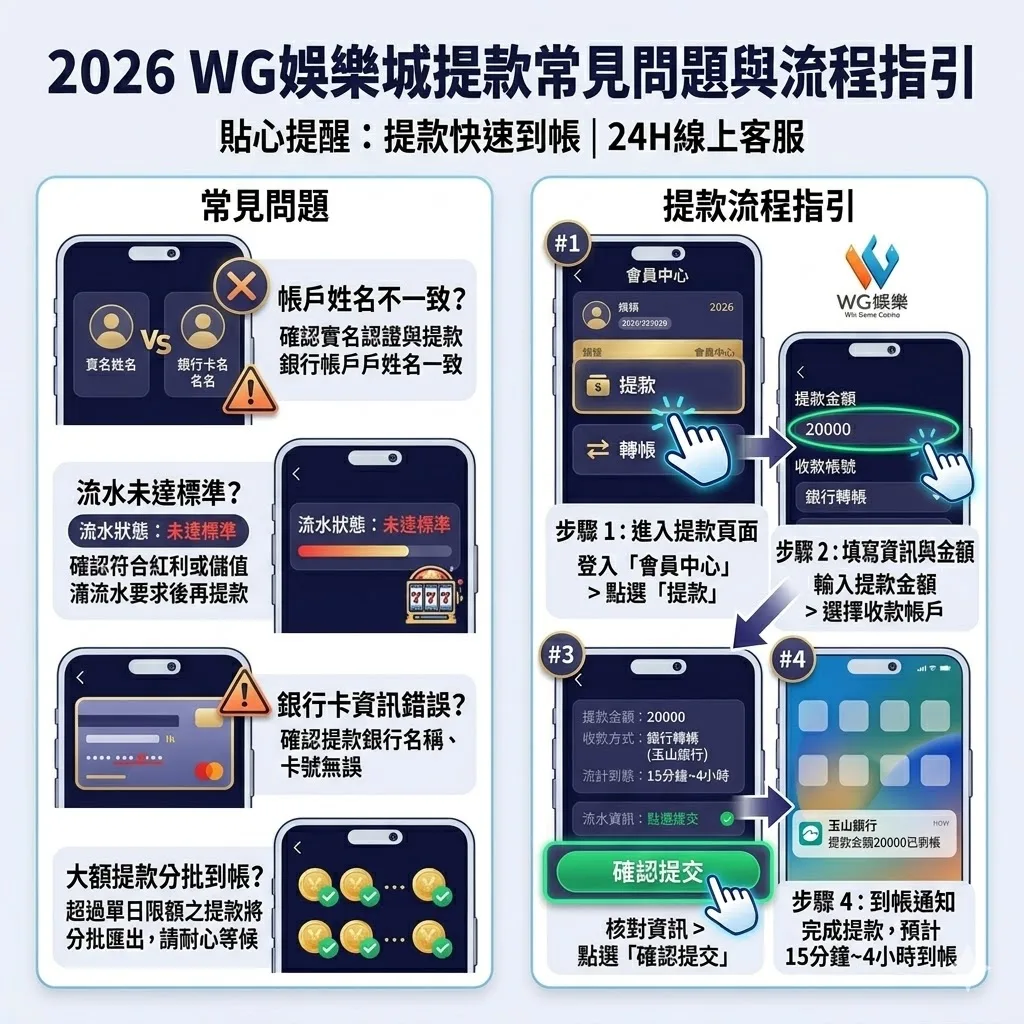 2026 WG娛樂城提款常見問題 與流程指引